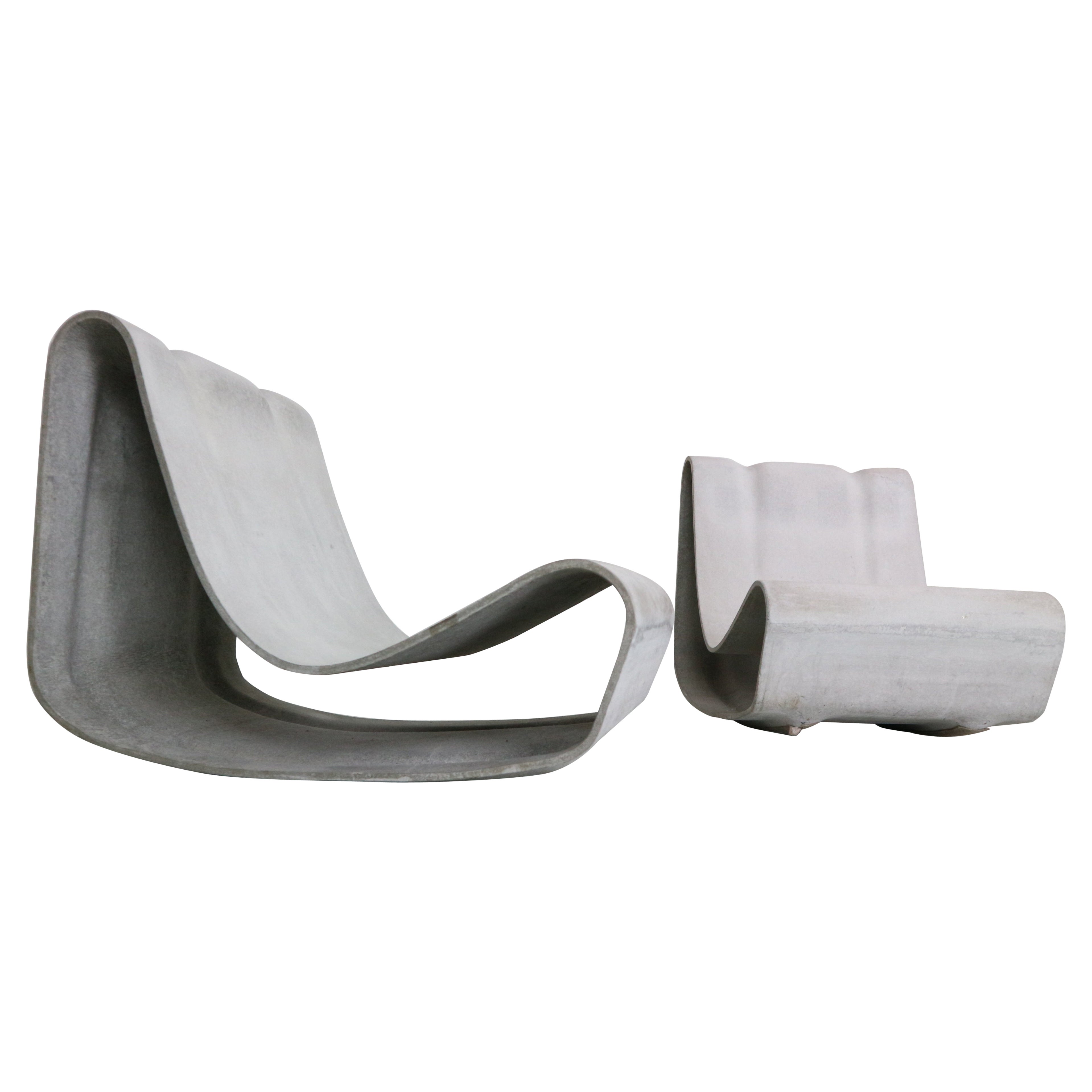 Willy Guhl Set of 2 "Loop" Chairs for Eternit, Switzerland