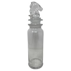 Estate American Art Deco Heisey Glass Horsehead Cocktail Shaker, circa 1930s