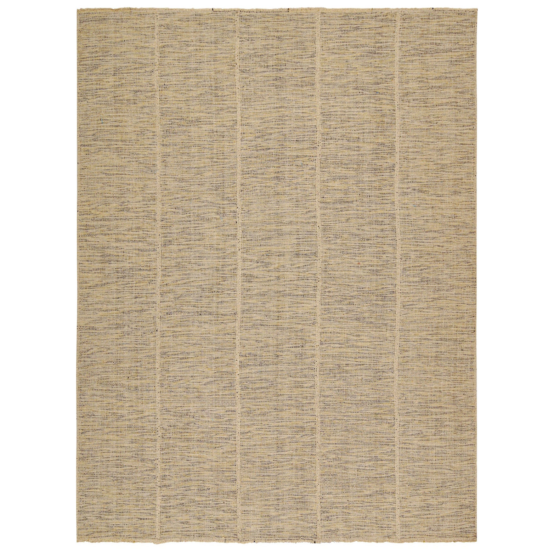Rug & Kilim’s Contemporary Kilim Rug in Beige with Black and Yellow Accents For Sale
