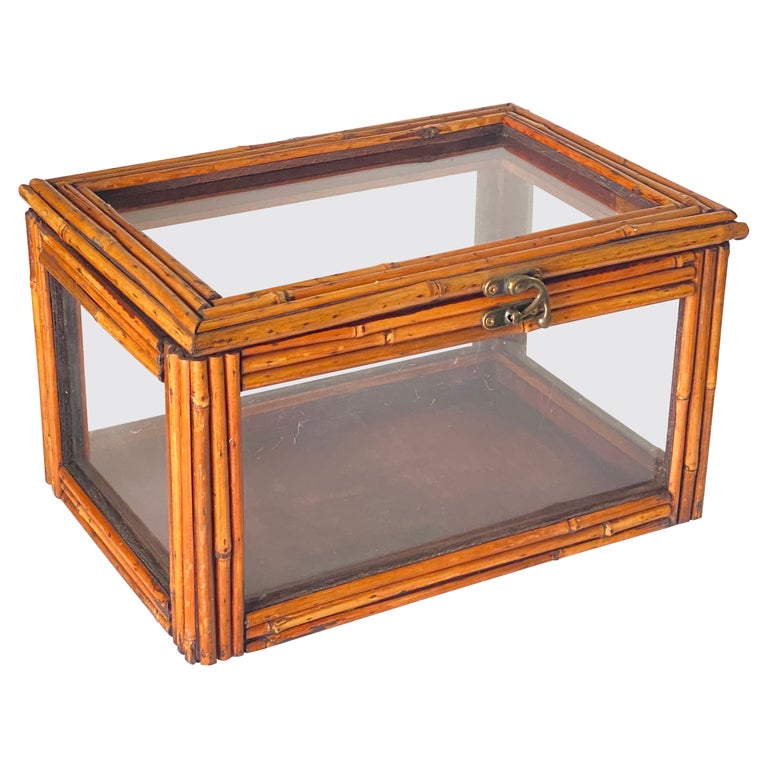 Faux Bamboo Rectangular Tissue Box, France 1940, Brown Color For Sale ...