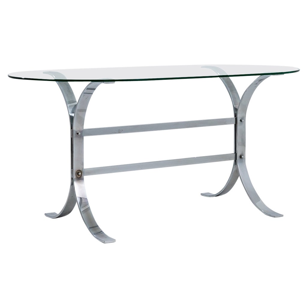 Mid-Century Modern Italian Glass Dining Table For Sale