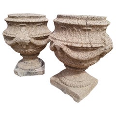 Used Pair of Concrete Urns