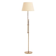 Mid-Century Brass Telescopic Floor Lamp