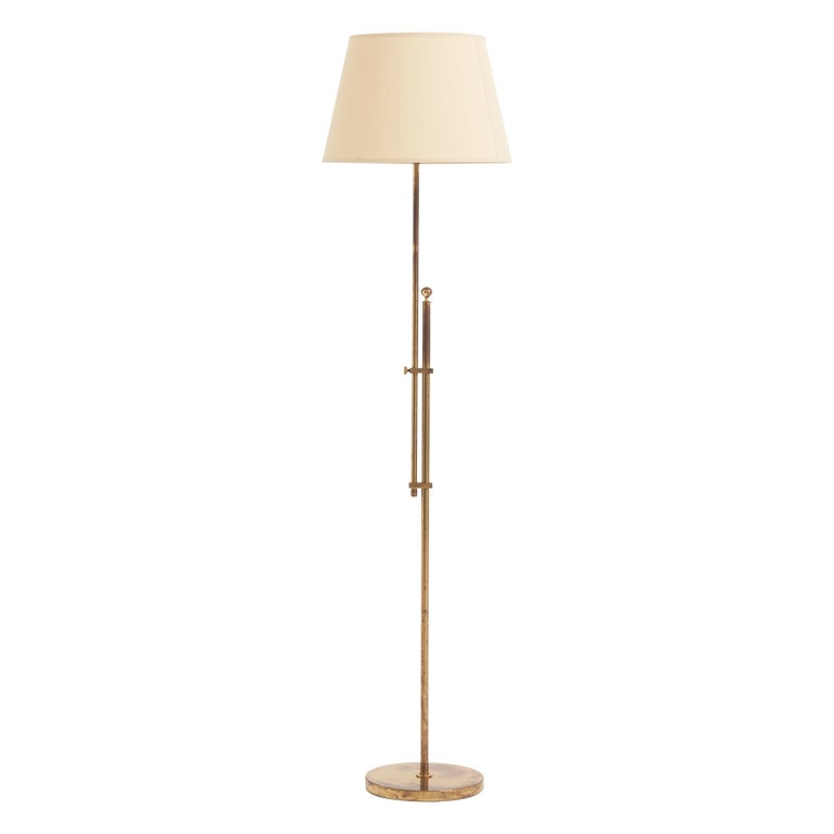 MidCentury Brass Telescopic Floor Lamp For Sale at 1stDibs