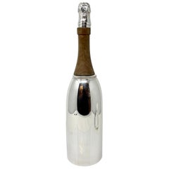 Estate English James Deakin & Sons Silver-Plate Champagne Bottle Cocktail Shaker
