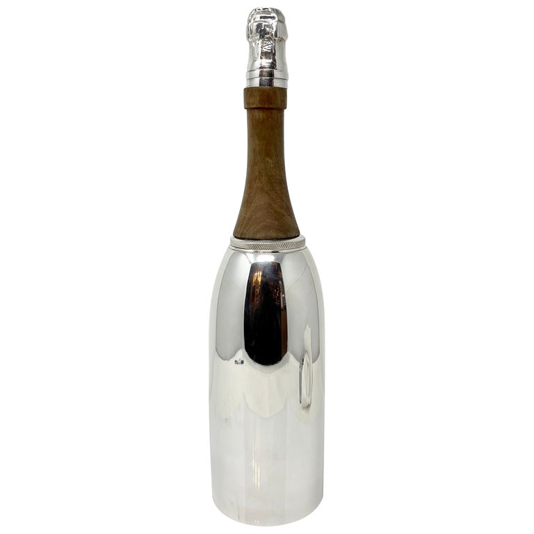 Estate English James Deakin and Sons SilverPlate Champagne Bottle