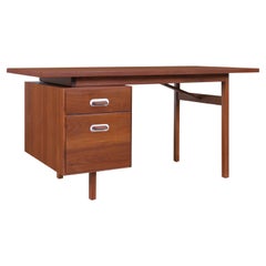 Vintage Mid-Century Modern Walnut Writing Desk by Jens Risom