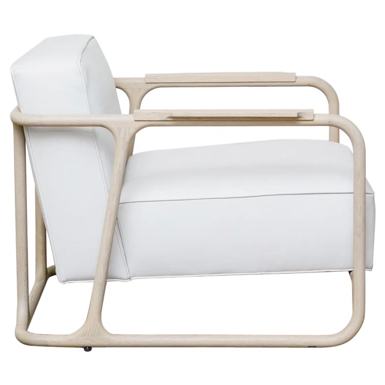 Sedia/poltrona Alfred sabbiata in Oak Oak, pelle naturale, Mandy Graham