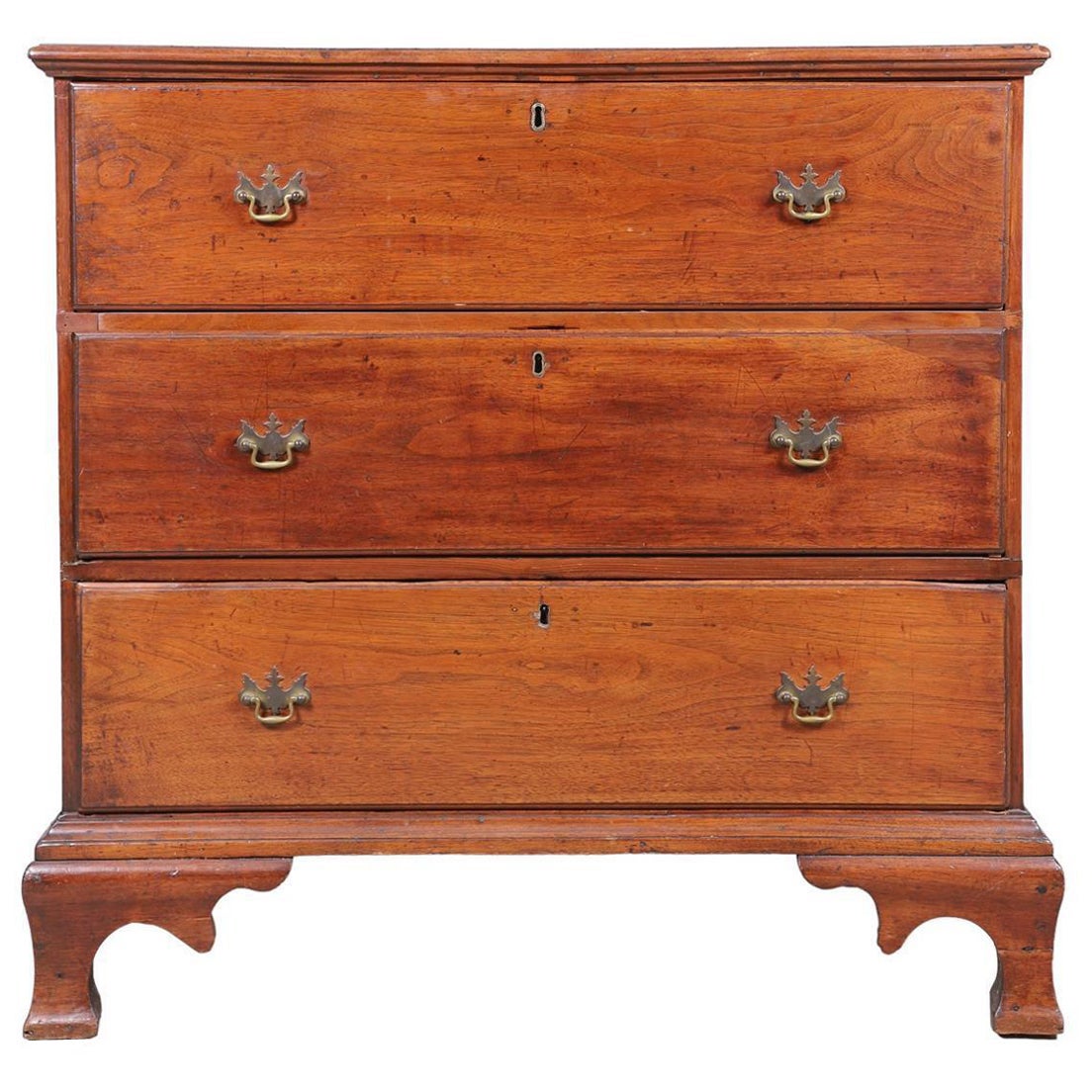 Mid-18th Century Colonial Virginia Walnut Chest of Drawers For Sale