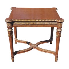 Table d'appoint en bois fruitier partiellement doré de style William and Mary