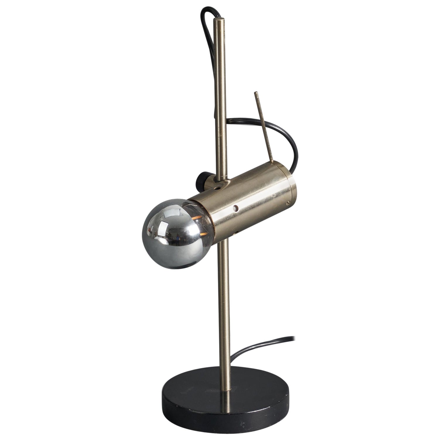 Tito Agnoli, Adjustable Table Lamp, Steel, Metal, Italy, 1953 For Sale