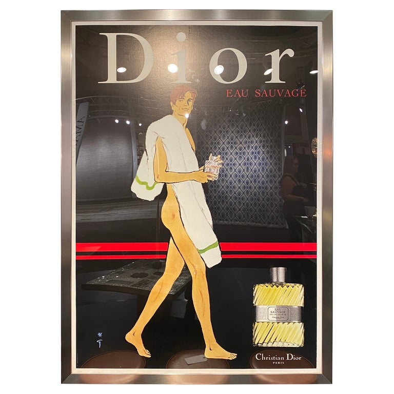 Enormous vintage poster: Christian Dior's “Eau Sauvage” for Sale