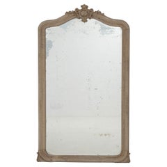 Antique Turn of the Century French Oak Mirror