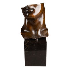 Igor Mitoraj : "Portrait D'Homme", Patinated Bronze, 1984 