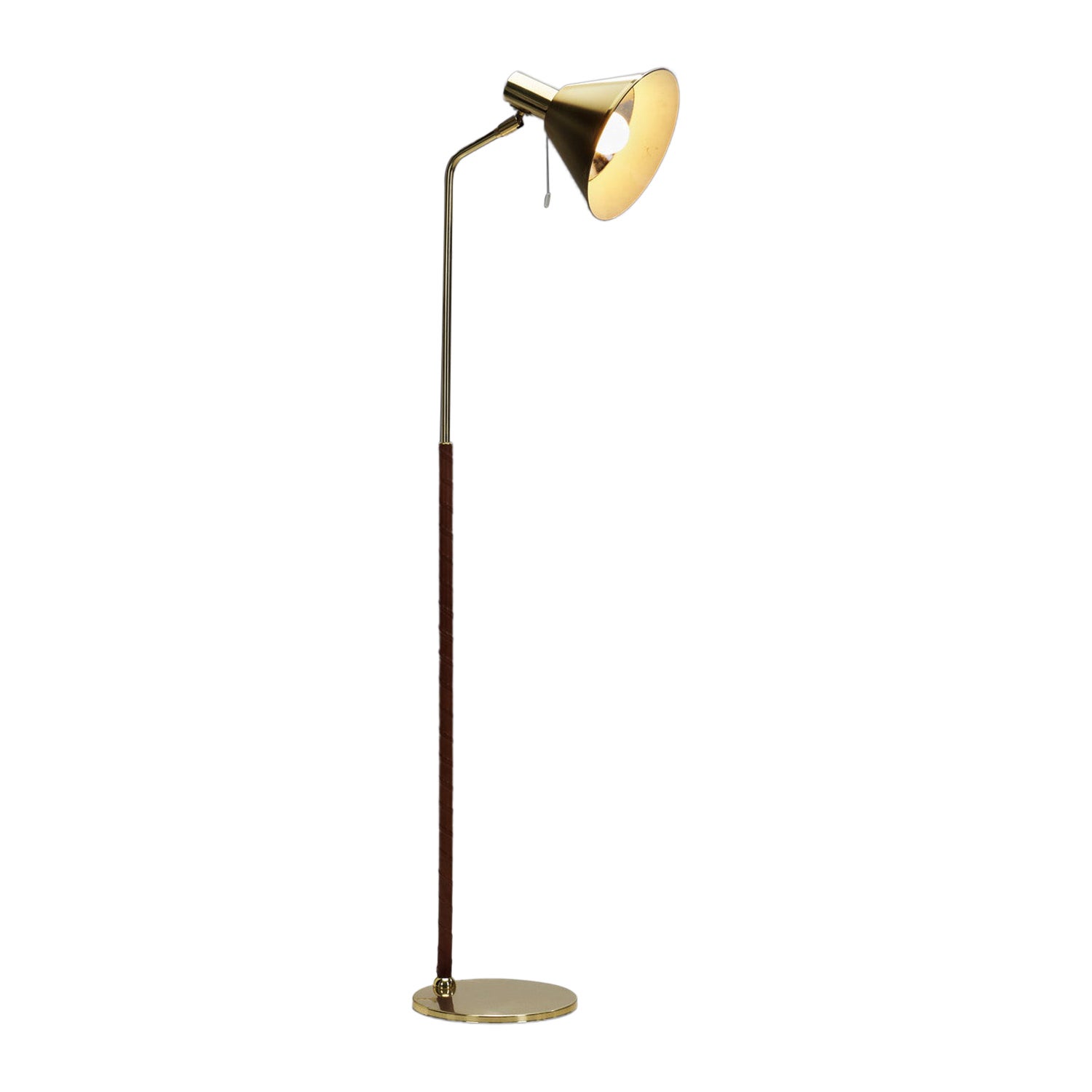 Swedish Brass Floor Lamp by Öia Belysning, Sweden, circa 1960s For Sale