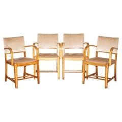 Four Dining Chairs from Rms Queen Mary ii Cunard White Star Liner Cruise Ship