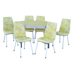 Used Retro Douglas Furniture Co Yellow Formica Kitchen Dinette Set, 7 Pc Set