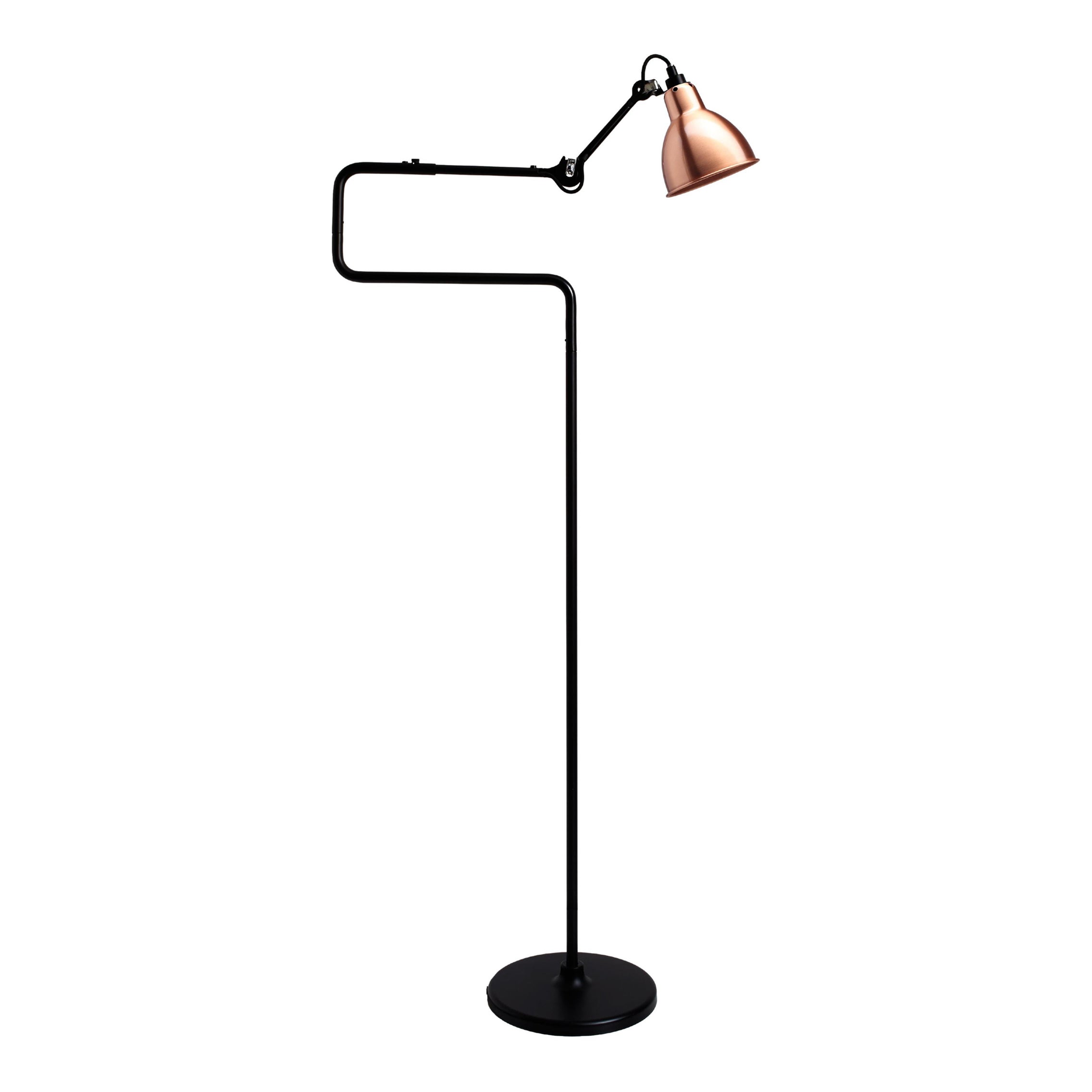 Copper Lampe Gras N° 411 Floor Lamp by Bernard-Albin Gras For Sale