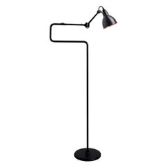 Black and Copper Lampe Gras N° 411 Floor Lamp by Bernard-Albin Gras