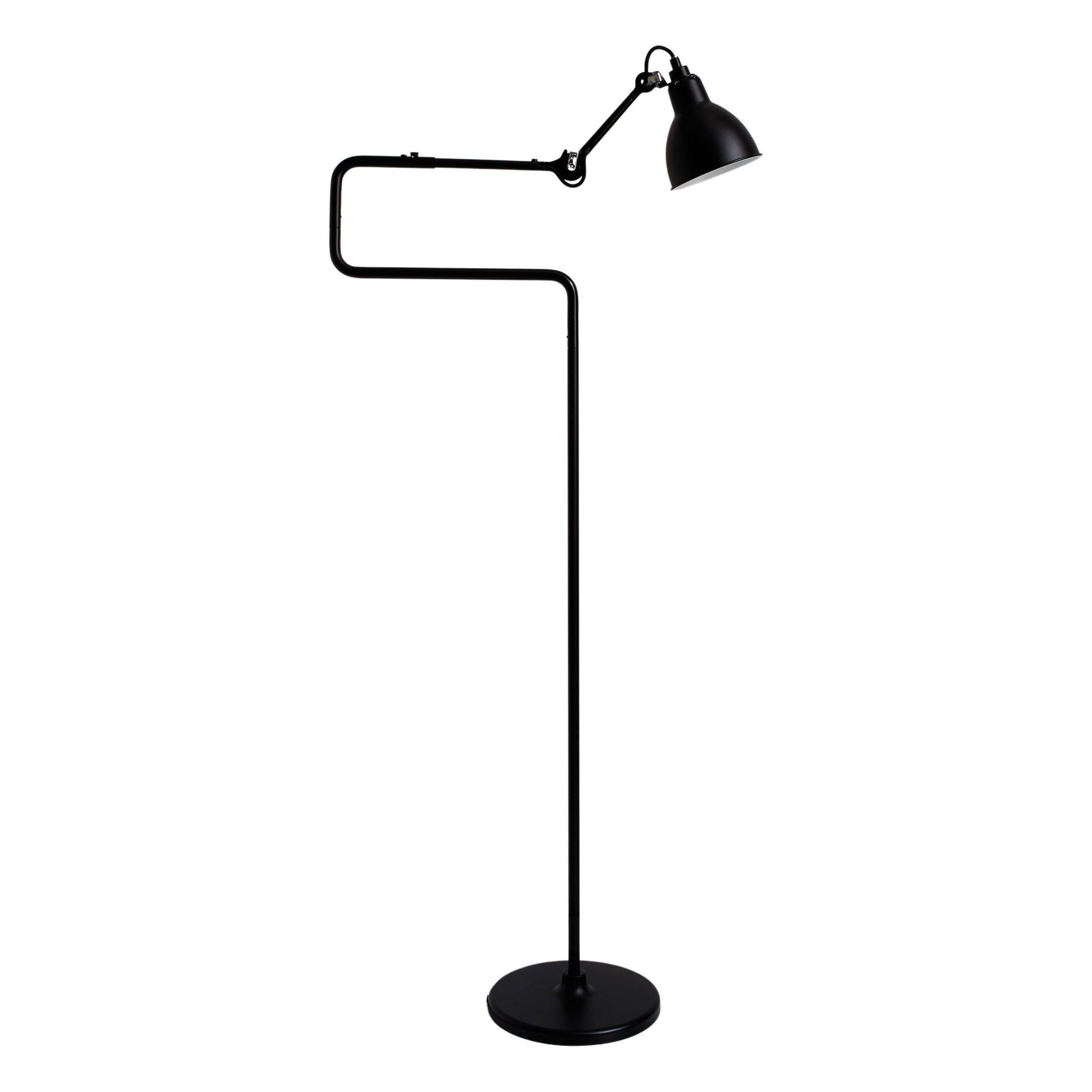 Black Lampe Gras N° 411 Floor Lamp by Bernard-Albin Gras For Sale