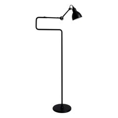 Black Lampe Gras N° 411 Floor Lamp by Bernard-Albin Gras