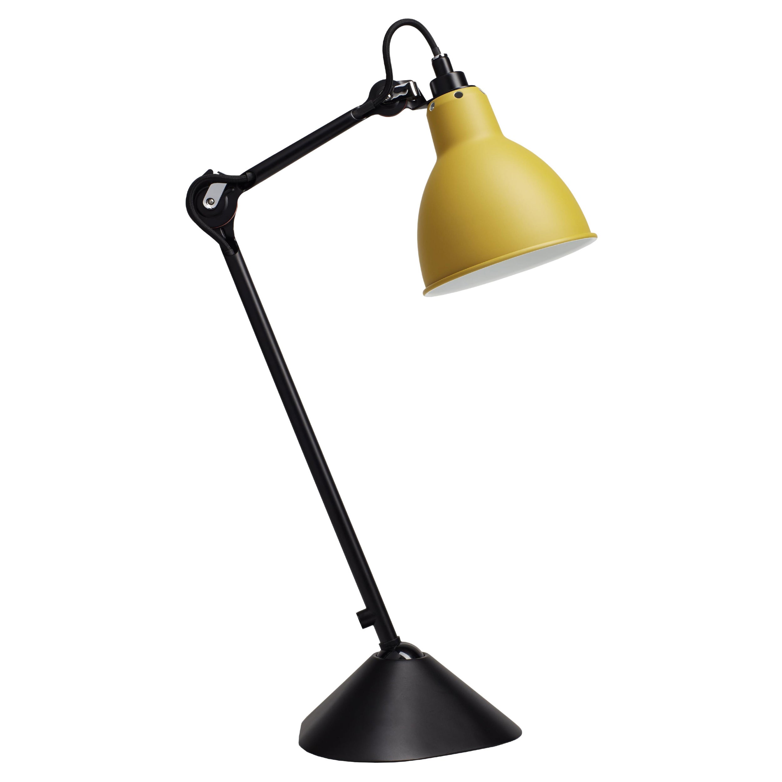 Gelbe Lampe Gras N° 205 Tischlampe von Bernard-Albin Gras im Angebot