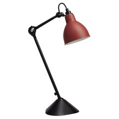 Lampe à poser rouge Lampe Gras N° 205 de Bernard-Albin Gras
