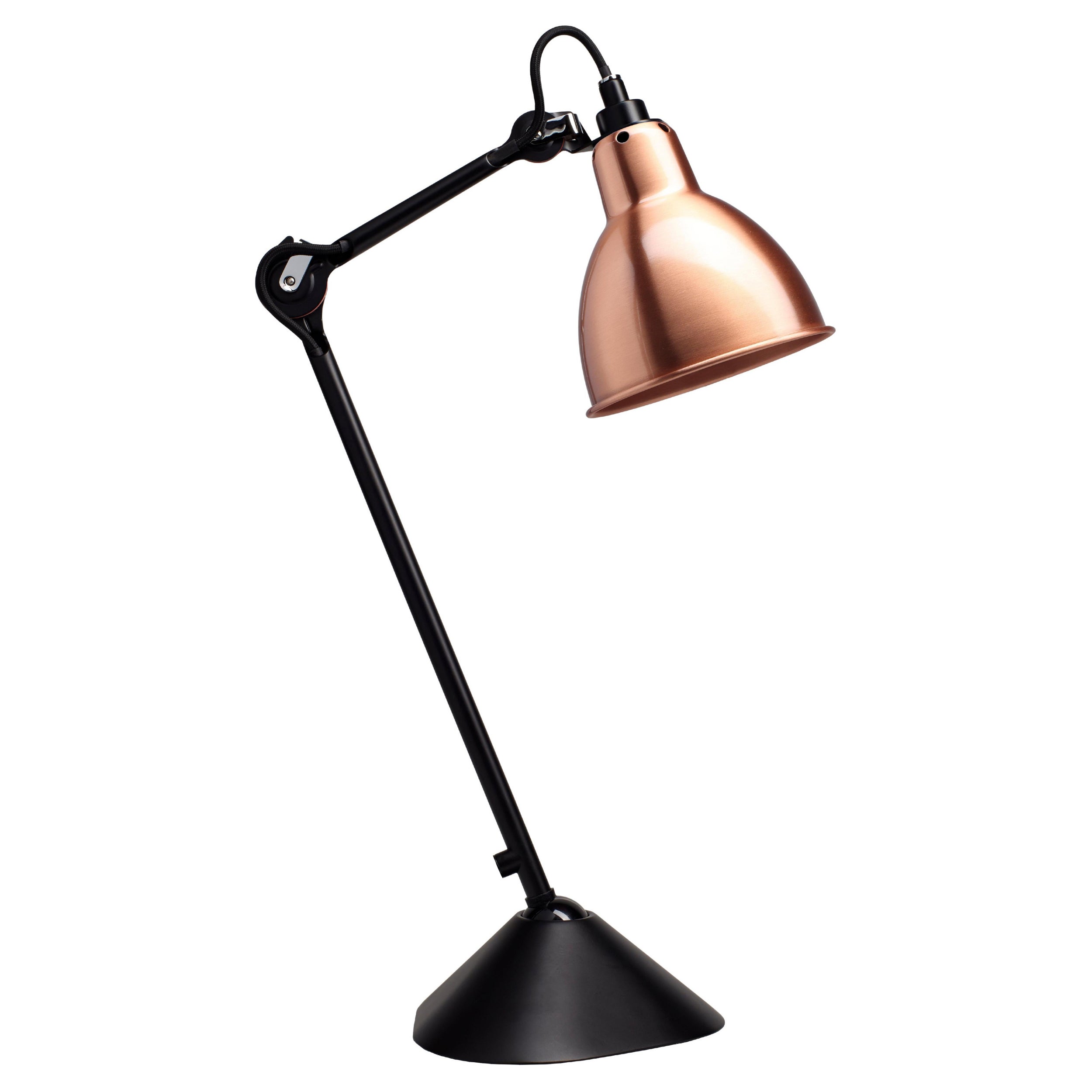 Copper Lampe Gras N° 205 Table Lamp by Bernard-Albin Gras