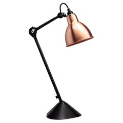 Copper Lampe Gras N° 205 Table Lamp by Bernard-Albin Gras