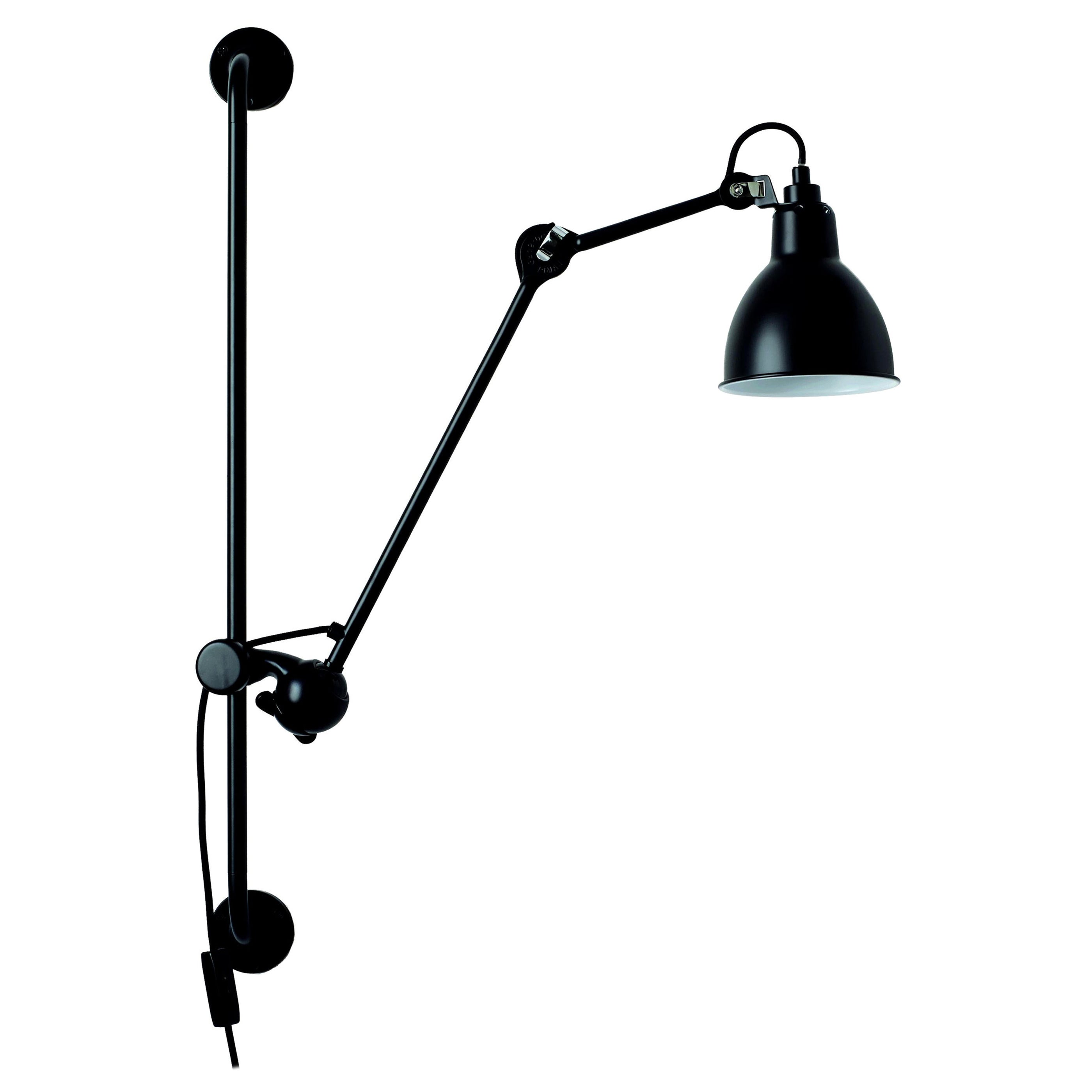 Black Lampe Gras N° 210 Wall Lamp by Bernard-Albin Gras