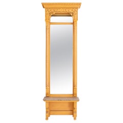 Victorian Eastlake Painted Wooden Hall Mirror