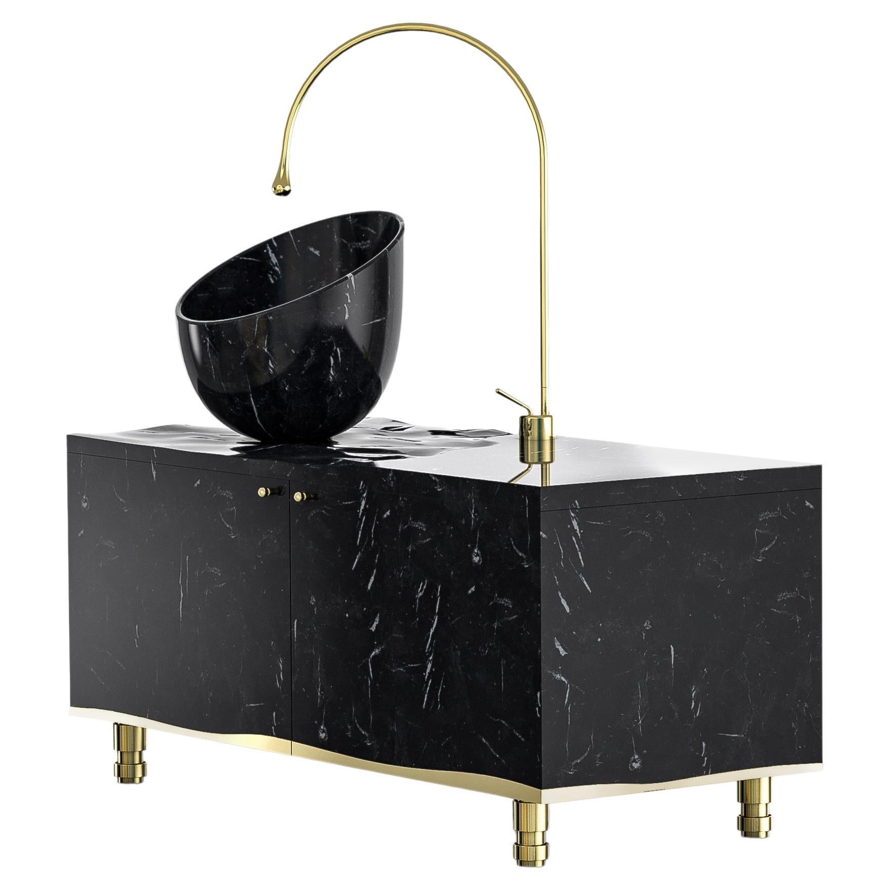 Float Washbasin and Cabinet by Marmi Serafini For Sale