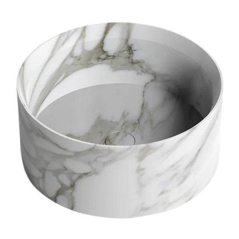 Petit bassin de toilette en forme de cercle de Marmi Serafini en vente