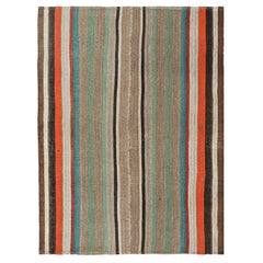 Tapis Kilim persan vintage à rayures polychromes vibrantes par Tapi & Kilim