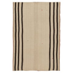 Persischer Kelim in Beige mit reichhaltigen braunen Streifen von Teppich & Kilim