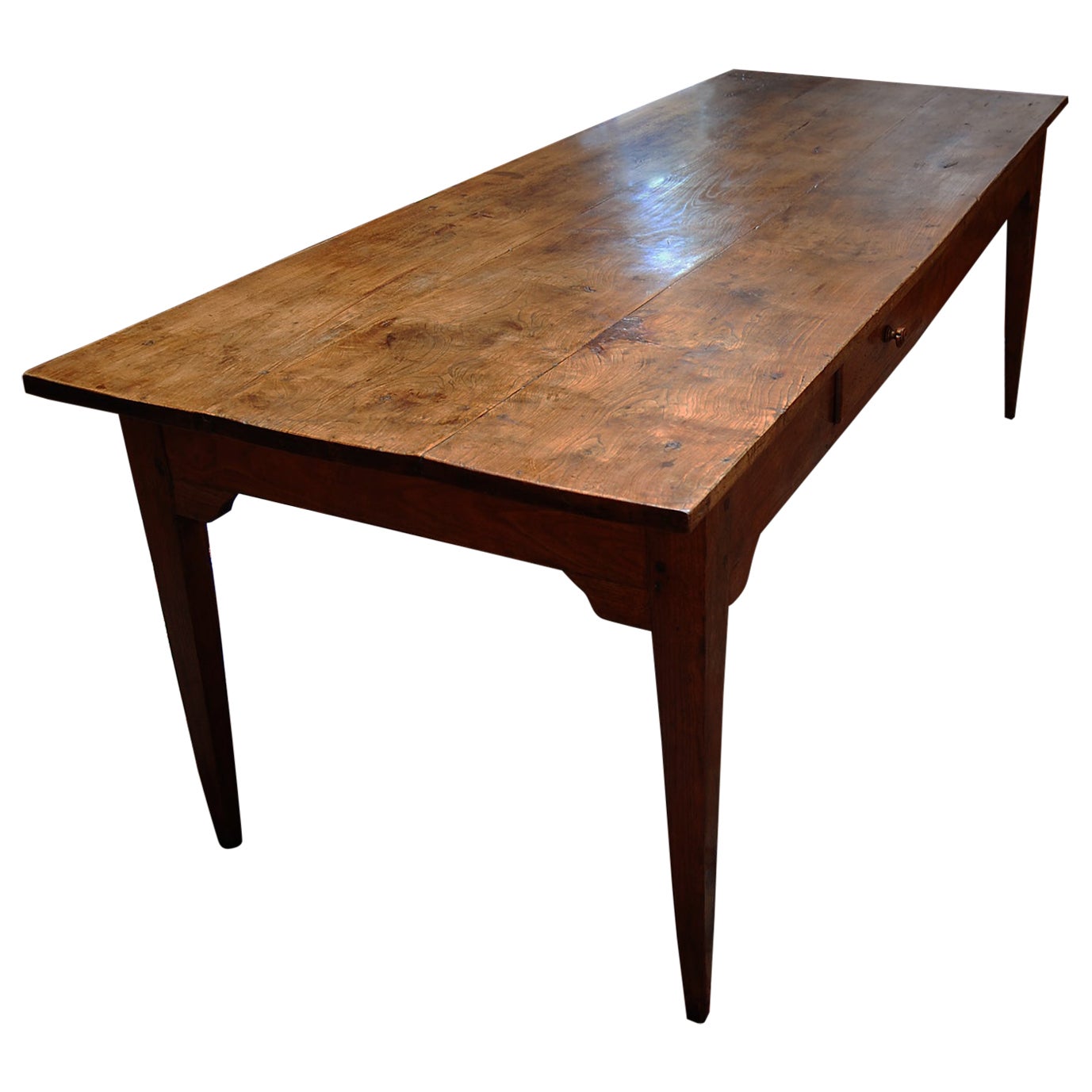 Country French Provincial Oak Farmhouse Dining Table or Console For