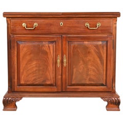 Retro Thomasville Georgian Mahogany Flip Top Server or Bar Cabinet