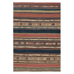 Vintage Shahsavan Persian Kilim with Geometric Patterns by Rug & Kilim