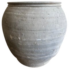 Vintage Gray Clay Weathered Pottery