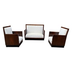 Antique Art Deco Chairs Sofa Set Midcentury Furniture Modernism Designer 1930s Modular