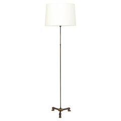 Neoclassical Bronze Floor Lamp Attributed to André Arbus, France, 1940s
