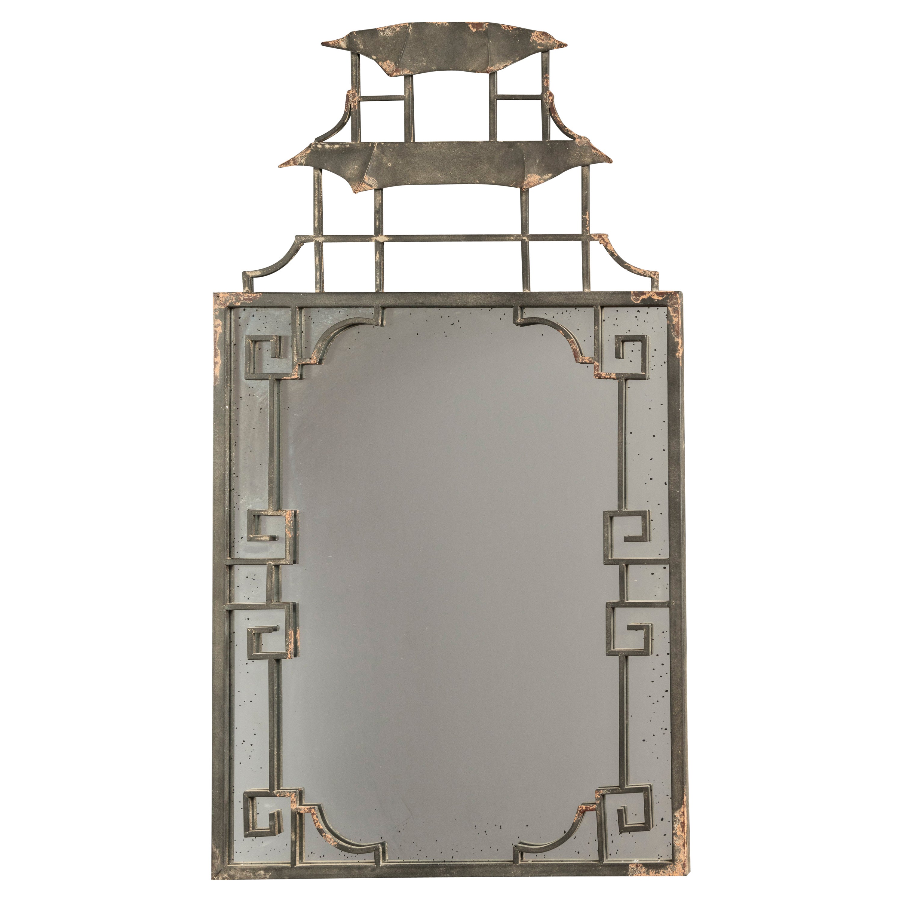 Chinoiserie Wrought Iron Mirror