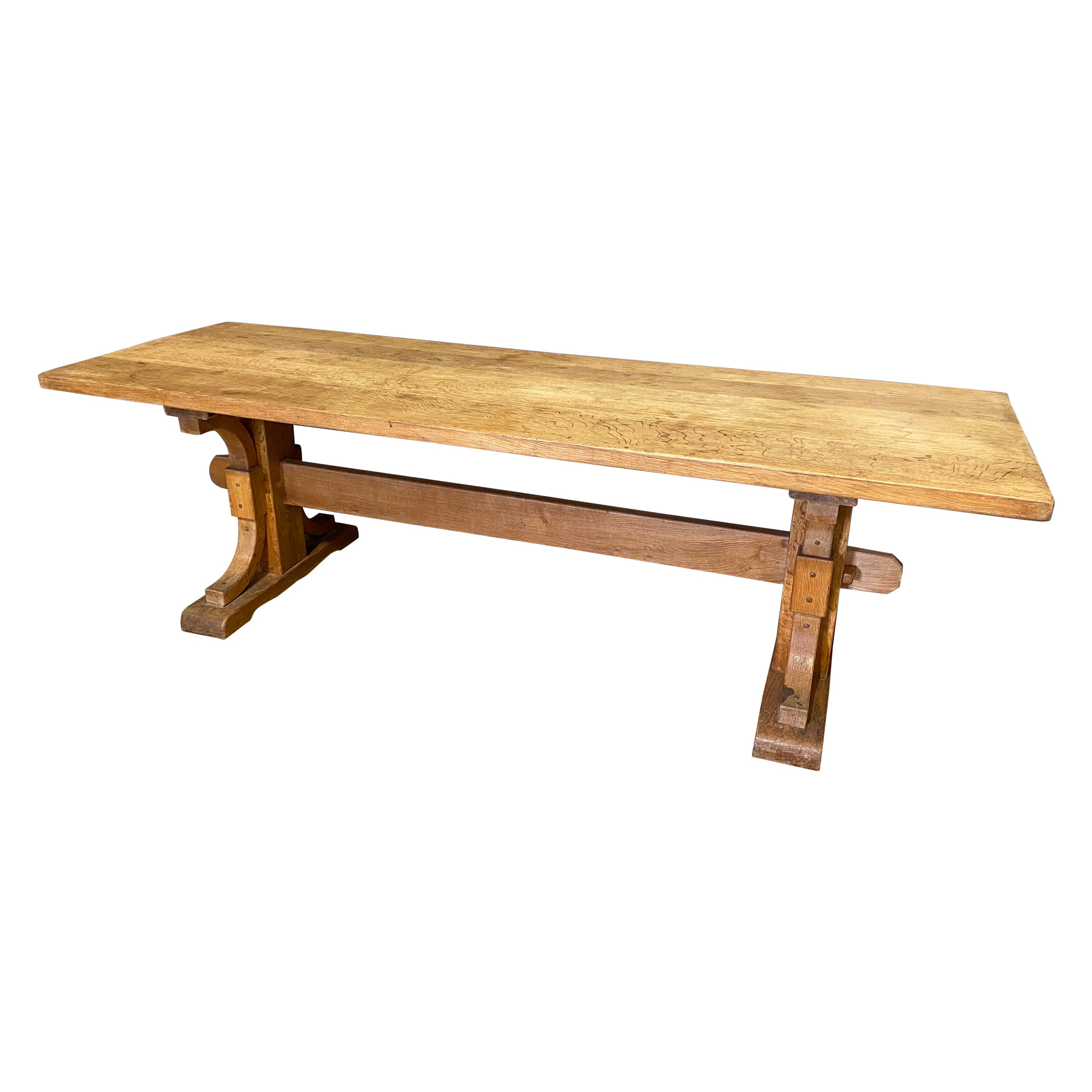 Large French Farmhouse Refectory Oak Table Dining For Sale at 1stDibs