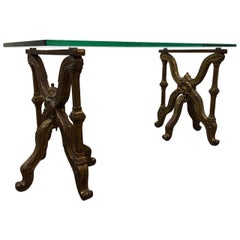 Italian Bronze Glass Top Coffee Table