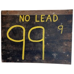 Rustic Folk Art Hand Painted Gas Station Sign