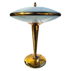 Antique Midcentury Table Lamp Oscar Torlasco Fontana Arte Pietro Chiesa Style, 1950s