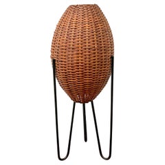 Paul Mayen Wicker 'Beehive' Table Lamp, circa 1965