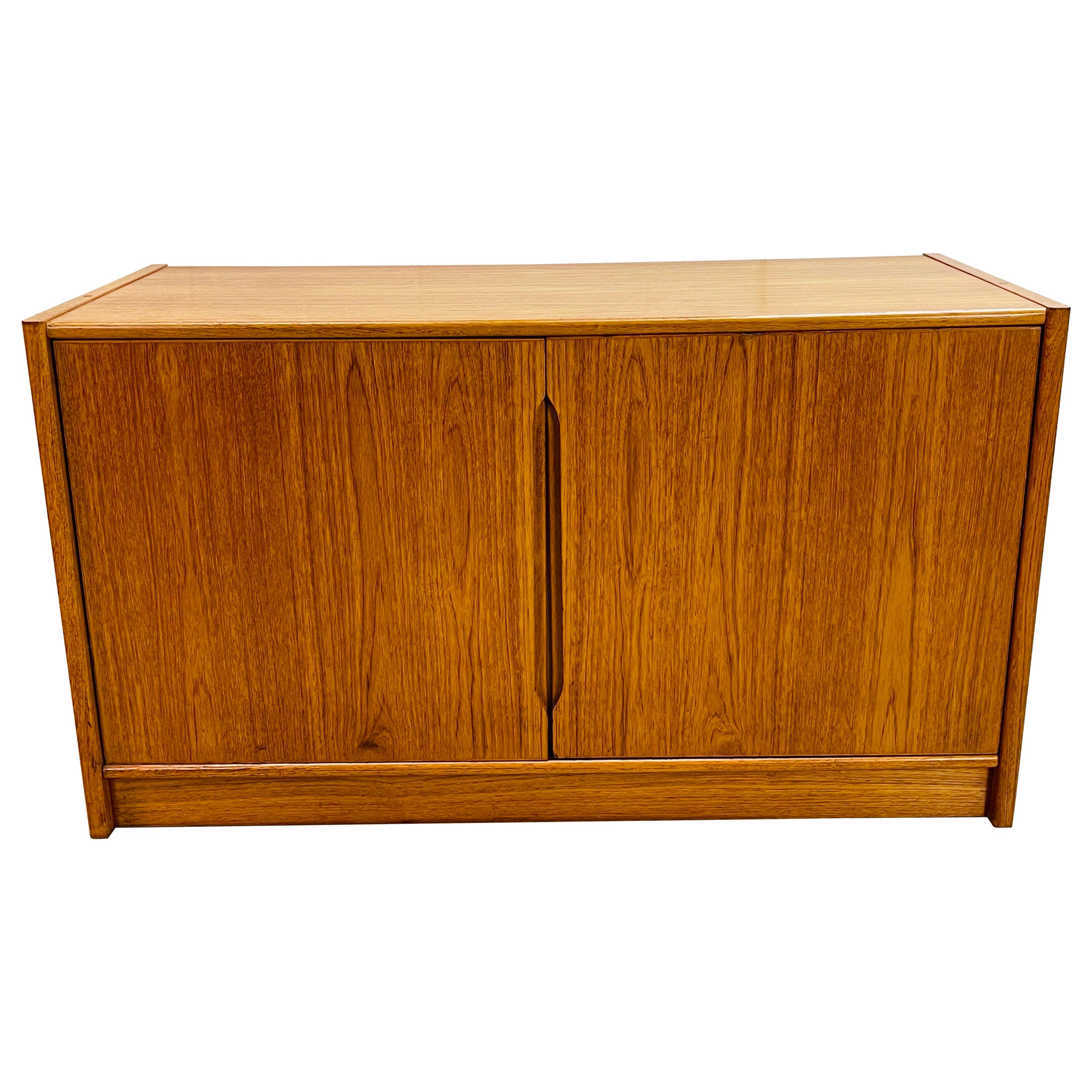 1970s Danish Teak Wood Storage Cabinet For Sale