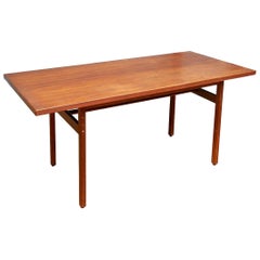 Jens Risom Design Midcentury Teak Dining/ Writing Table