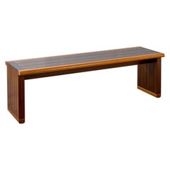 Vintage 20th Century Ico Parisi Wooden Bench for Brugnoli Mobili Cantù, 1970s